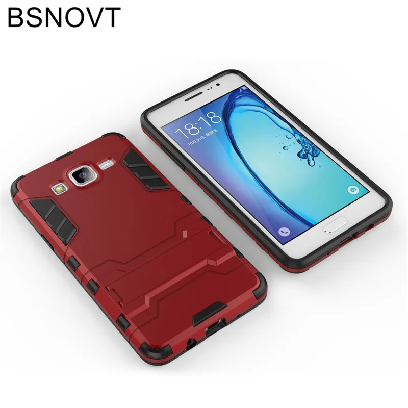 For Samsung Galaxy On5 Case Silicone + Plastic Kickstand Anti-knock Phone Cover |