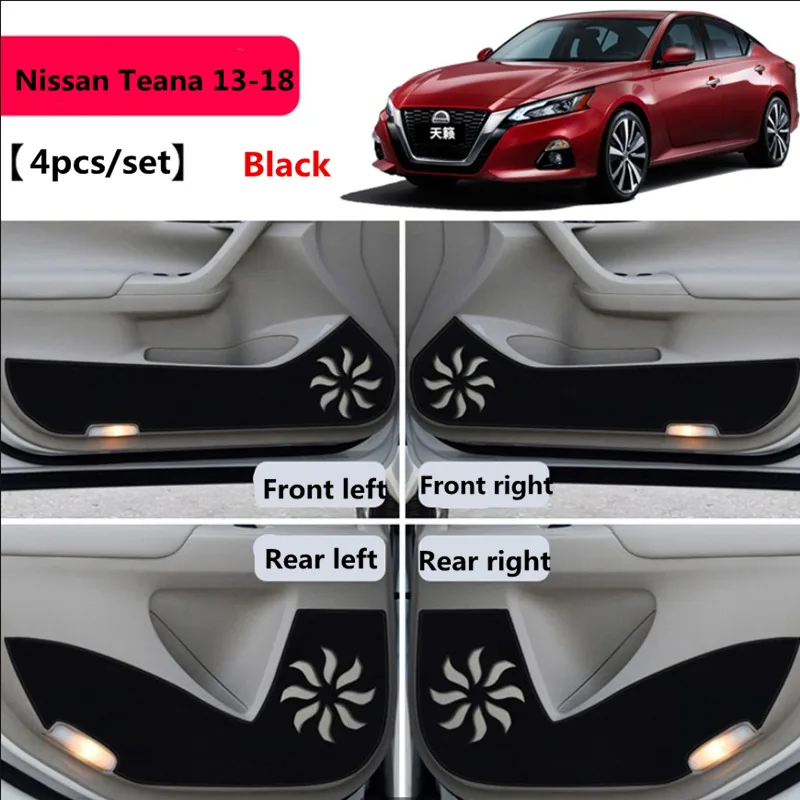 TAIJS полиэфирное волокно двери автомобиля анти kick коврик для Nissan TEANA 2013 2018 авто