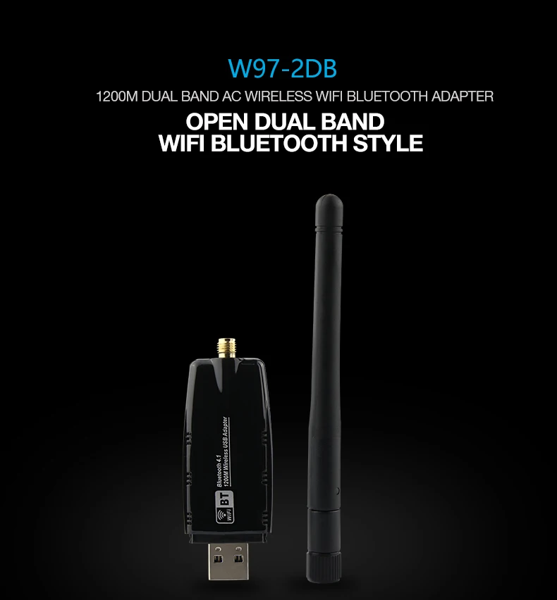 ZAPO игровой Bluetooth 4,1 добавить 5 ГГц wifi 1200 Мбит/с беспроводной AC USB 3,0 Lan адаптер Высокая Антенна Сеть карта для всех Windows Linux