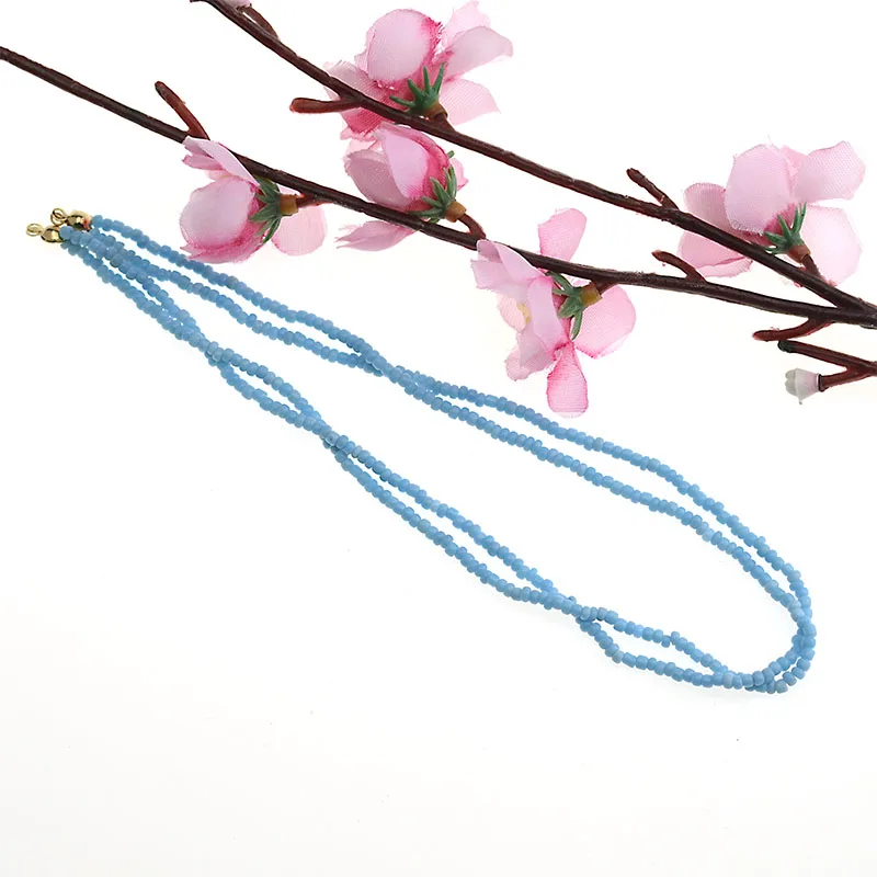 

2 Pcs 33 CM Pure Handmade Beaded Glass Seedbeads Links Chains Connectors For Diy Jewelry Making