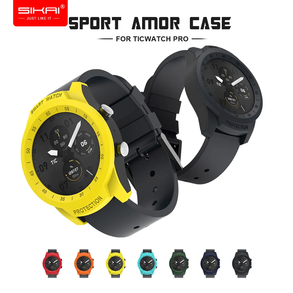 TicWatch Pro Чехлы SIKAI средство защиты ПК Anti Scratch бампер чехол умные часы ультра легкие