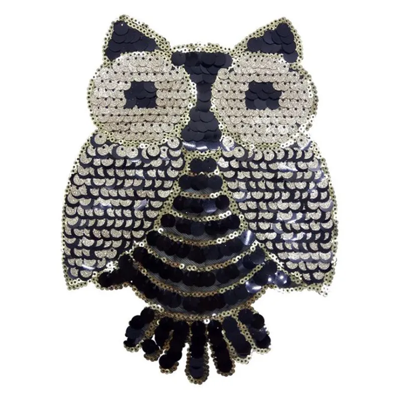 ChicLady HIPSTER Diy блесток патч 23 см Сова Птица справиться с ней пришить патчи для одежды