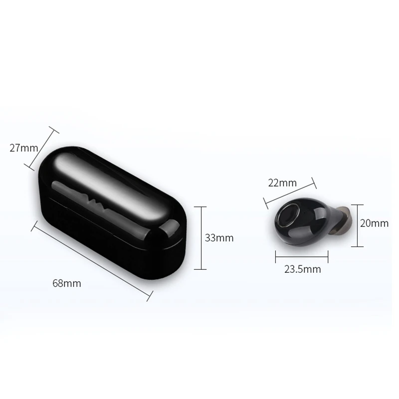 Wireless earphones Bluetooth 5.0 Waterproof Earbuds with Portable Charger Built-in Mic Deep Bass Headset | Электроника