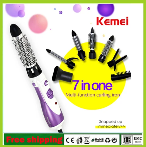 KM-585 НОВЫЙ 7IN1 Щетка Для Волос Styler Blow Фен Многофункциональный Профессиональный