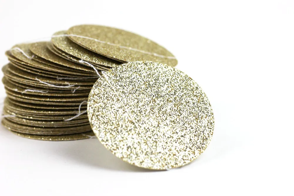 Champaign Золотая блестящая круглая гирлянда из конфетти для свадьбы, Рождества, дня рождения, душа, вечерние принадлежности