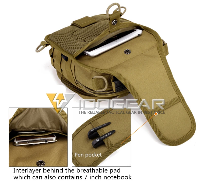 IDOGEAR Тактический Слинг сумки пакет небольшой EDC Molle штурмовой диапазон Рюкзак Военная армия плеча рюкзаки для улицы BG3505