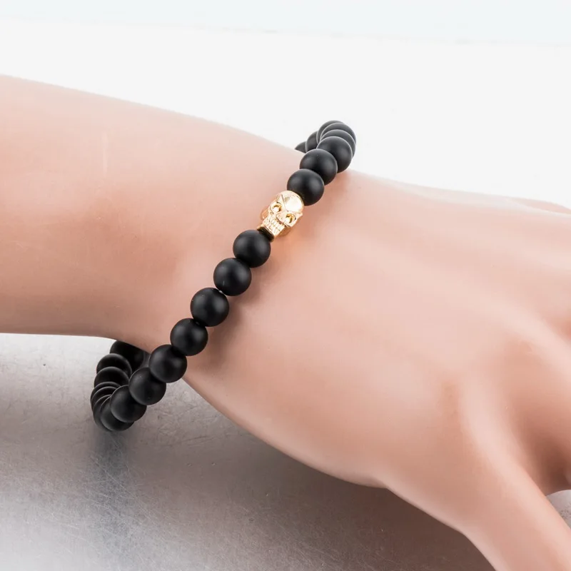 Браслеты TOUCHEART ручной работы с золотыми бусинами в форме черепа браслеты для