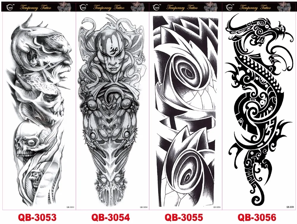 Водостойкая тату наклейка на всю руку китайский Цвет карп кои переводная