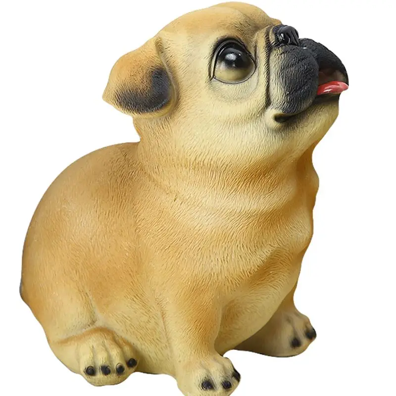 

Cute Pug Bulldog Figurines Piggy Bank Dog Animal Money Box Resin Art&Craft Home Decoration Accessories R2001