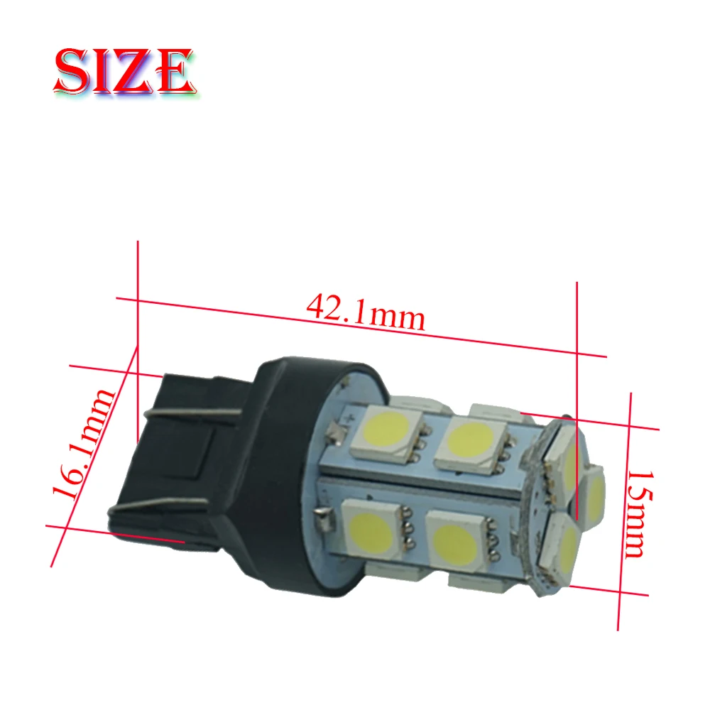 CQD светильник T20 W21/5W 7443 7440 13 SMD DC12V 5050 светодиодный чистый белый автомобильный