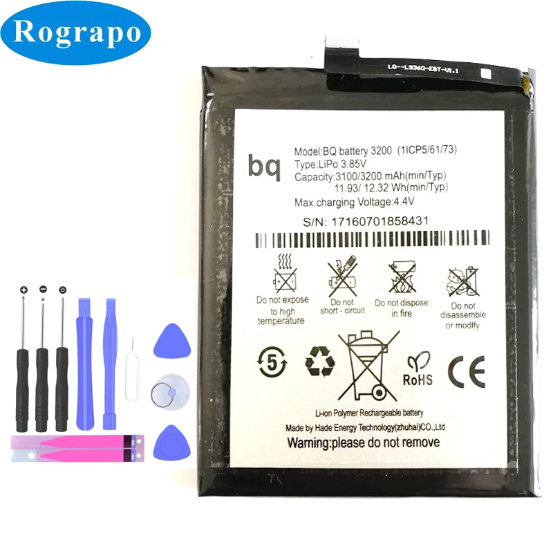 

New 3200mAh BQ Battery 3200 Replacement Battery Batterie For BQ Aquaris X5 Plus X5plus Mobile Phone Batteries