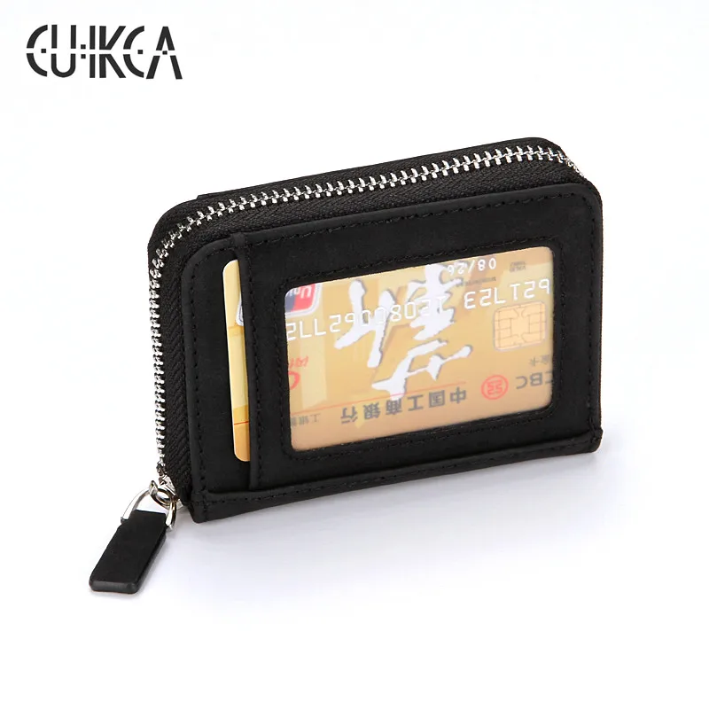 CUIKCA, новинка, RFID кошелек, женский, мужской, кошелек, Carteira, короткий, нубук, кожа, тонкий, кошелек, на молнии, для монет, кошелек, ID, кредитный держатель для карт, чехлы