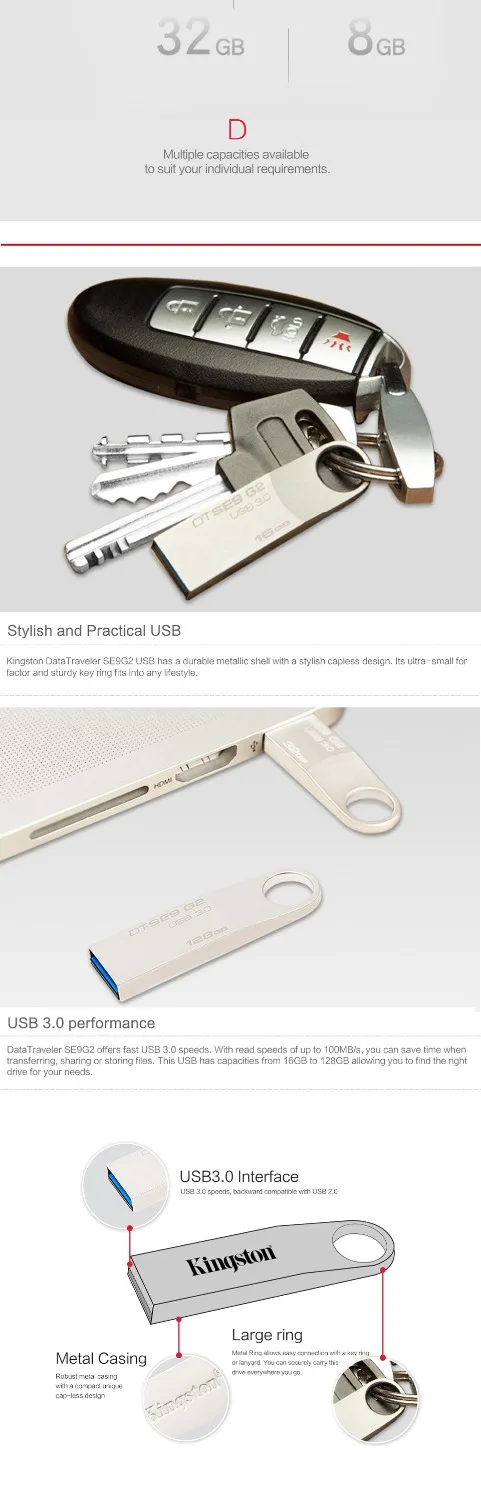 kingston флеш-накопитель USB 3,0, 32 ГБ, 64 ГБ, 128 ГБ, флешка, металлический, на заказ, сделай сам, логотип, дропшиппинг, персонализированный подарок, DJ Cle USB
