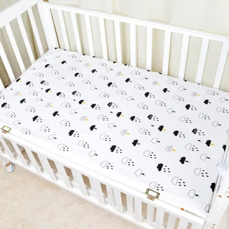 

NEW 105*60CM Baby Bed Fitted Sheet Crib Sheet 100% Cotton Bed Sheet CZH180608