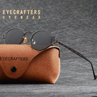 Роскошные черные металлические брендовые дизайнерские солнцезащитные очки для мужчин и женщин овальные круглые готические Солнцезащитные очки Ретро Винтажные Солнцезащитные очки в стиле стимпанк Резные