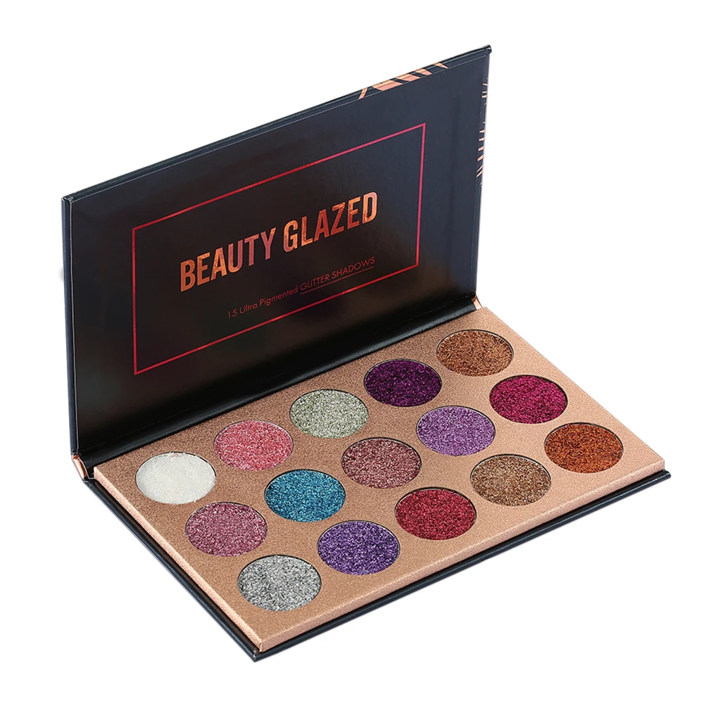 Красочные Тени для век BEAUTY GLAZED палитра стойких теней легкие в нанесении тени