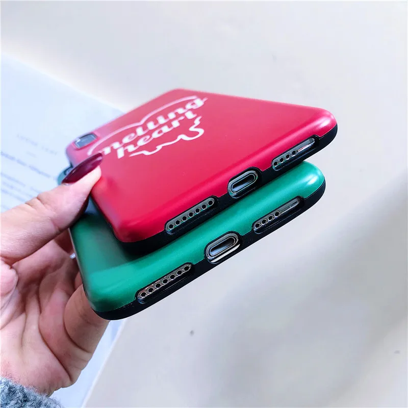 Fashion Phone Case For iphone 6 7 6s XS Max XR X 8 Plus Cover Soft TPU Melling Heart Love Fundas |