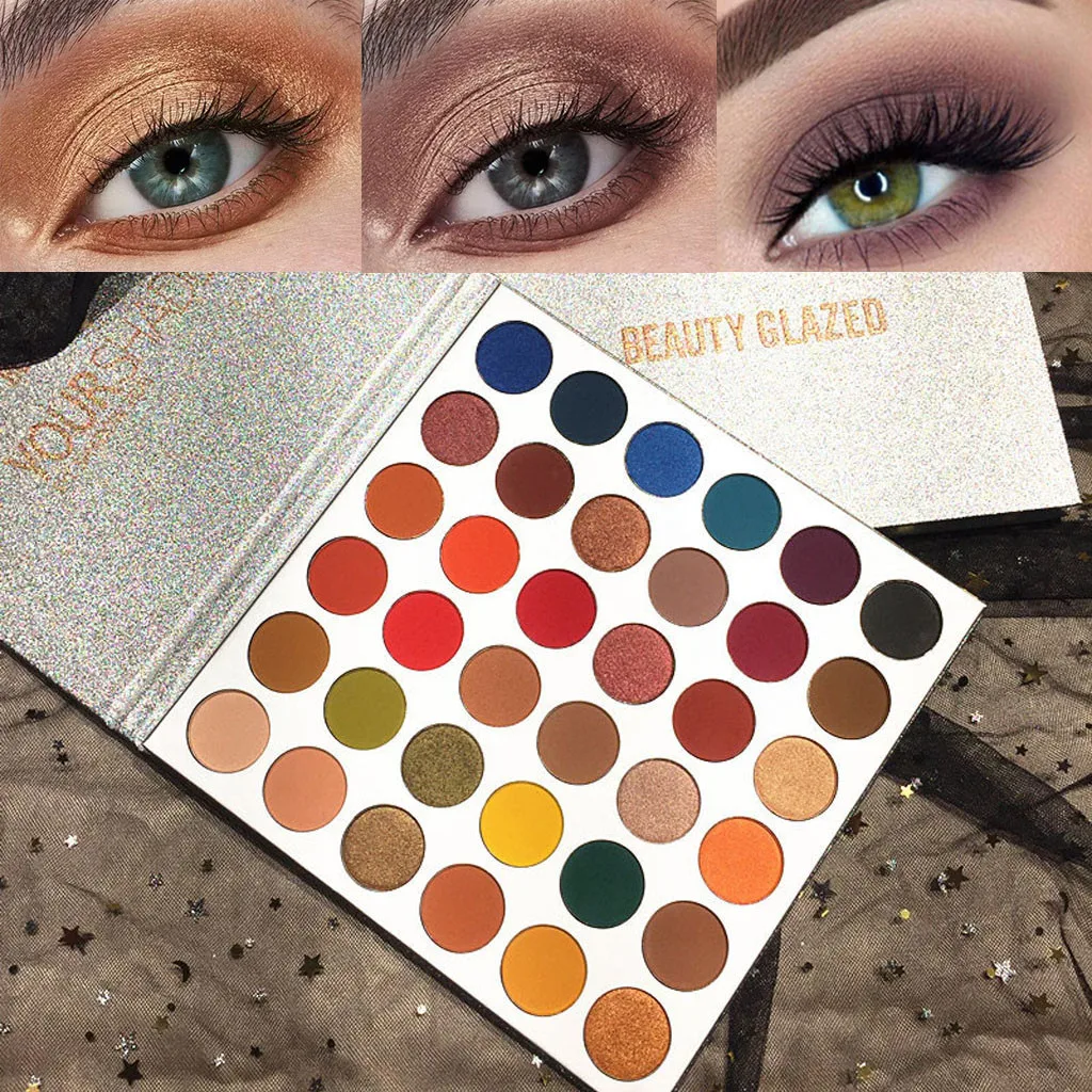 Палитра теней для век легкие в нанесении тени матовые натуральные факторы