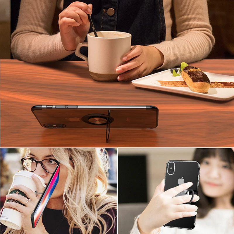 Чехол Alxun для iPhone 7 8 6 6S Plus автомобильный держатель магнитная подставка кольцо на
