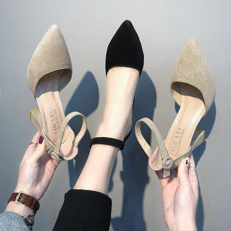 Женские босоножки на высоком каблуке 10 пар Простые сандалии толстом