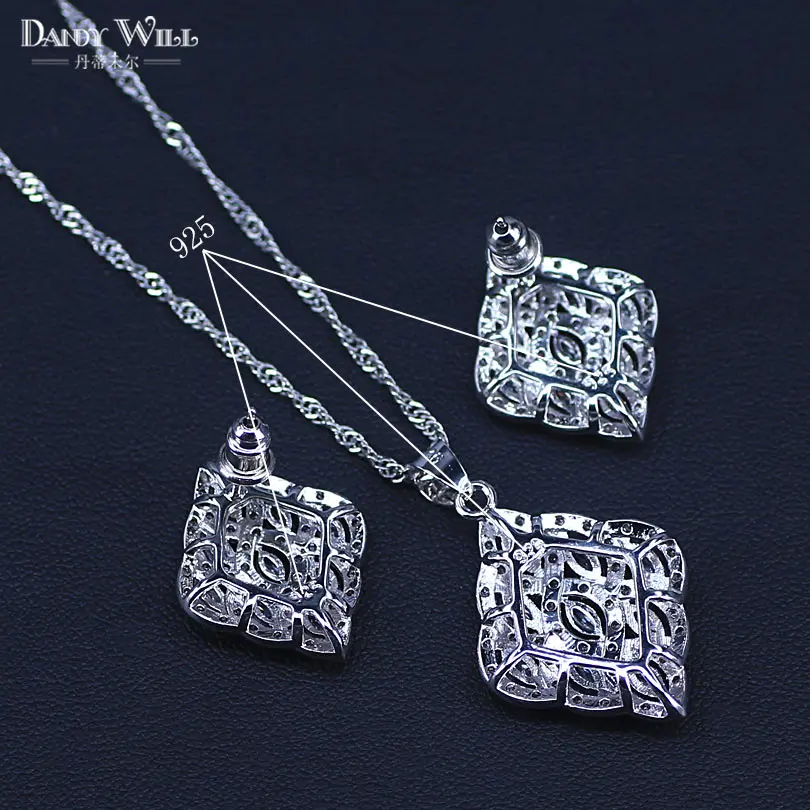 Лучшее пожелание белый кристалл кубический цирконий серебряный цвет наборы