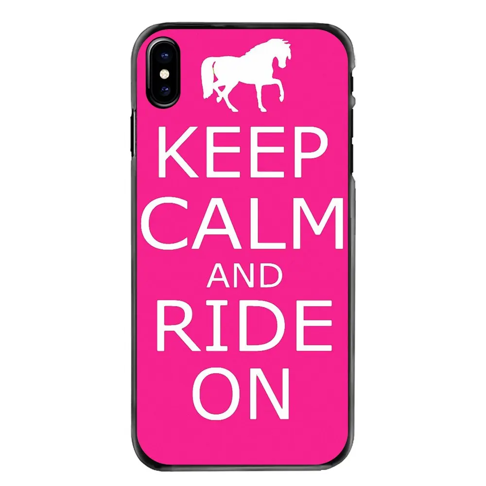 С надписью Keep Calm and верхом на лошади пони плакат для samsung Galaxy Note 2 3 4 5 S2 S3 S4 S5 мини S6 S7