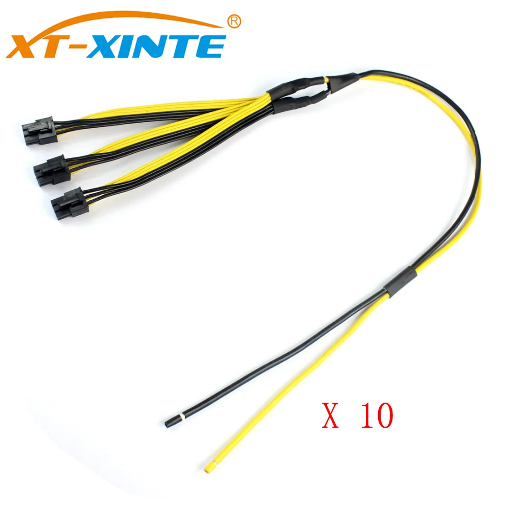 10 шт. S7/S9 к тройной 3X PCI E PCIe Express 6Pin Графический кабель питания сплиттера шнур для BTC