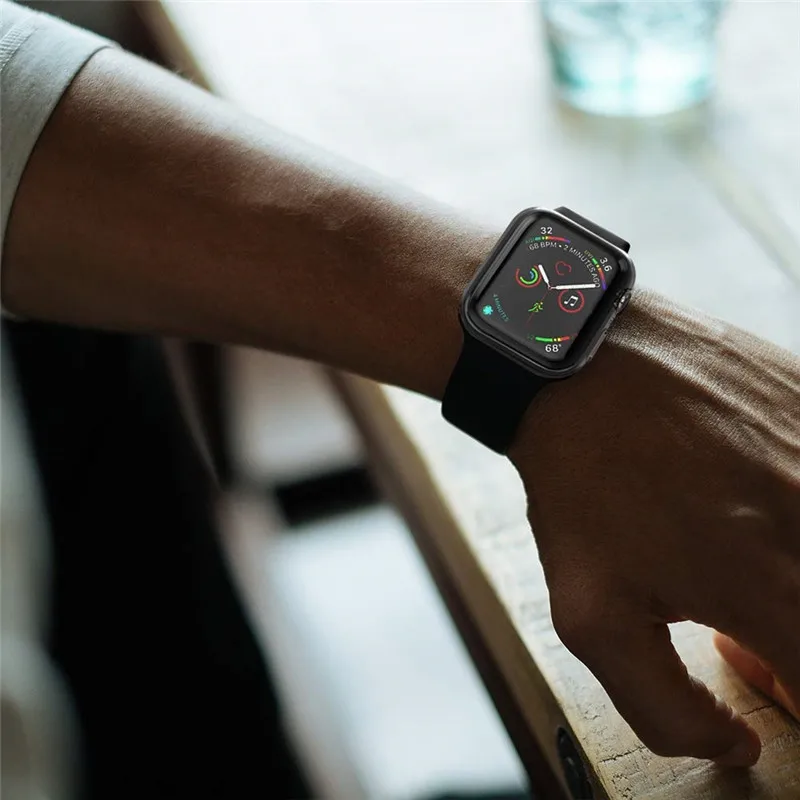 Для Apple Watch, версии 5/4 корпус 44 мм 40 мм Экран Full по шкале Мооса защитный бампер чехол для наручных часов iWatch 3/2/1 38 мм 42 мм