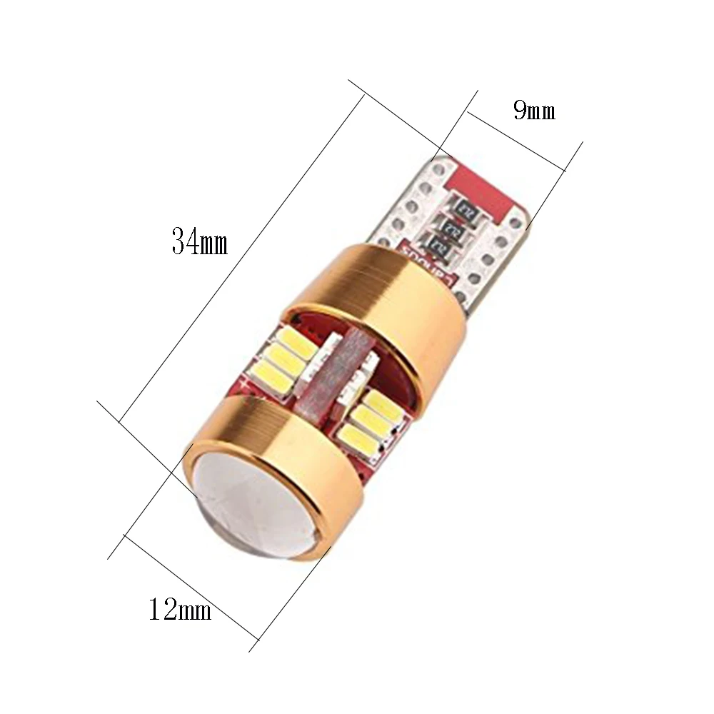 YSY 10Pcs/lot Canbus Error Free T10 W5W LED Light Bulb Lamp 3014 27SMD with len can bus led lights cars white | Автомобили и