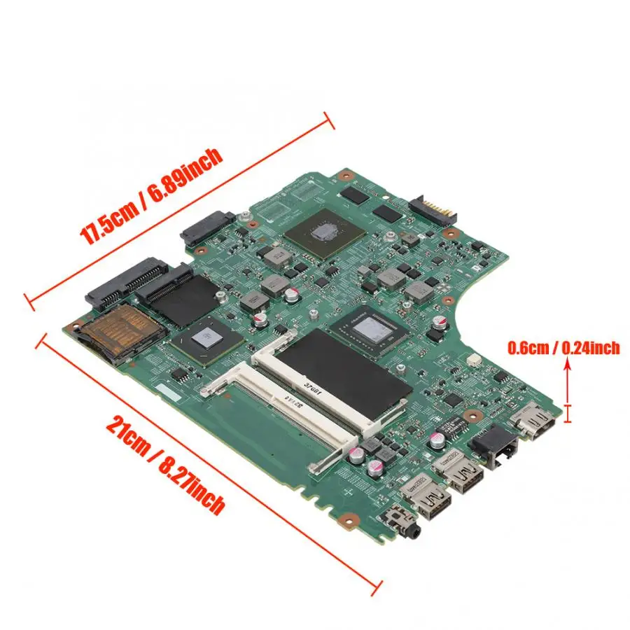 Материнская плата для ноутбука DELL 3421/2421/5421 с кнопкой I3 CPU CR2032 (не входит в