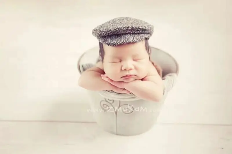 Модная женская Шапка-бини с козырьком + галстук-бабочка для фотосъемки | Детская