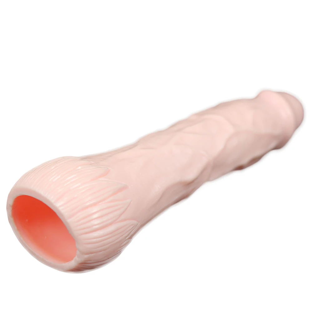 Реалистичный пенис рукав Увеличение пениса для продления полового акта