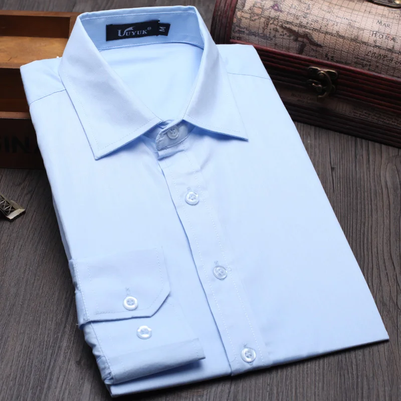 Новинка 2019 мужские классические рубашки с длинным рукавом деловые Мужская