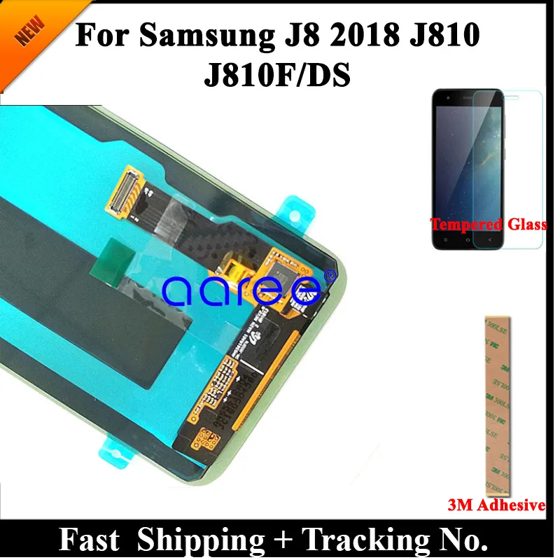 Протестированный супер AMOLED Оригинальный ЖК дисплей для Samsung J8 2018 J810 кодирующий