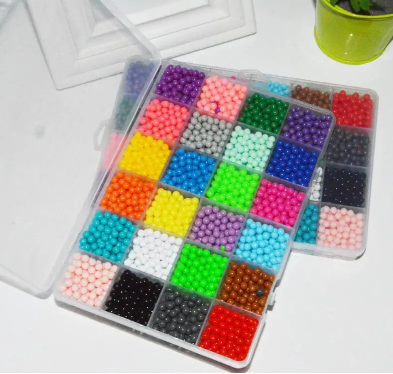 DIY водные бусины спрей Волшебная ручная работа 3D 5 мм perler бусины Хама головоломки Развивающие игрушки для детей подарок на день рождения