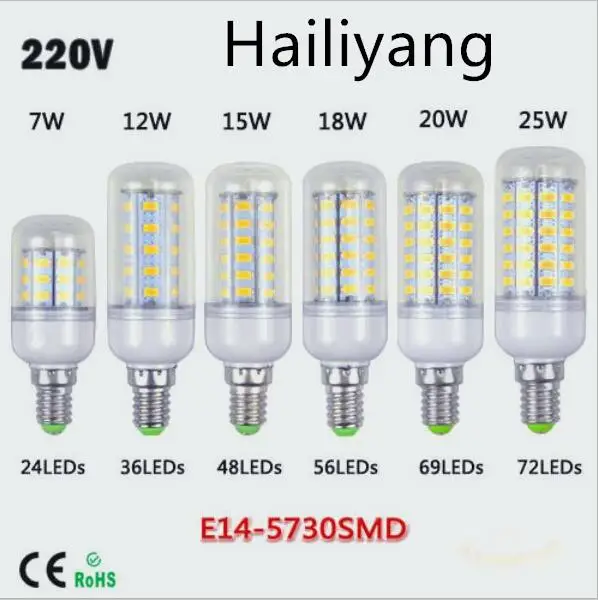 Рождественские светодиодсветодиодный лампы E27 SMD 5730 светодиодная лампа G9 24 36 48 56 69