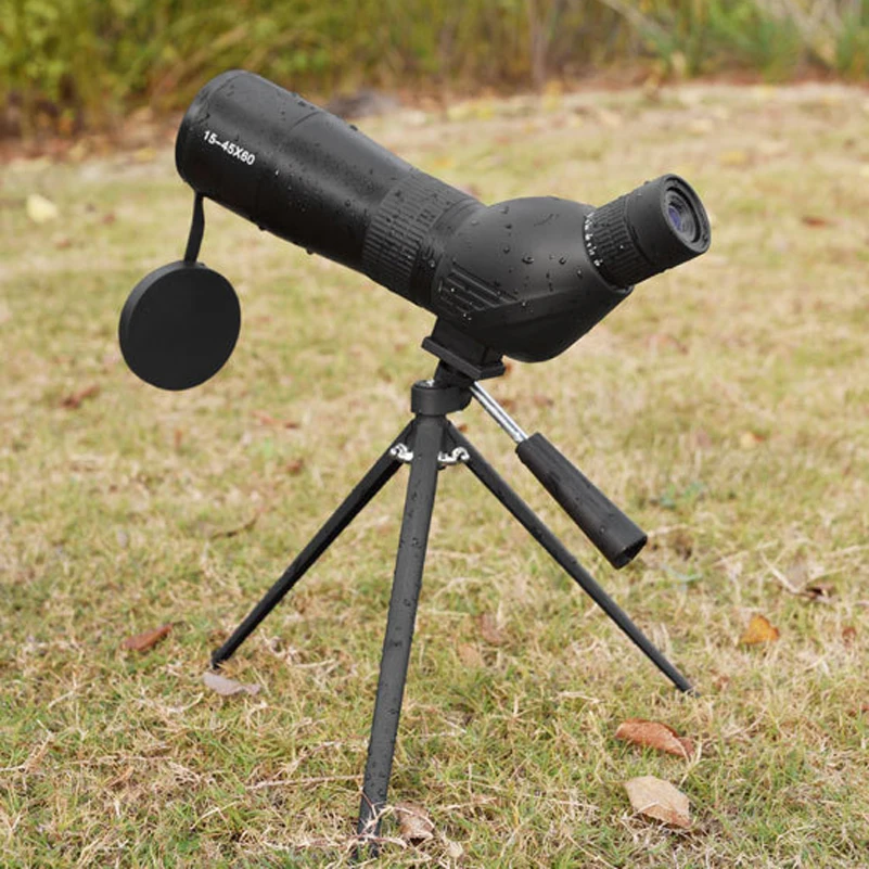 15-45X60 BAK4 Prism зум HD целевой кровянистые выделения масштабный свет Ночное видение Водонепроницаемый бинокль телескоп для наблюдения за птицами