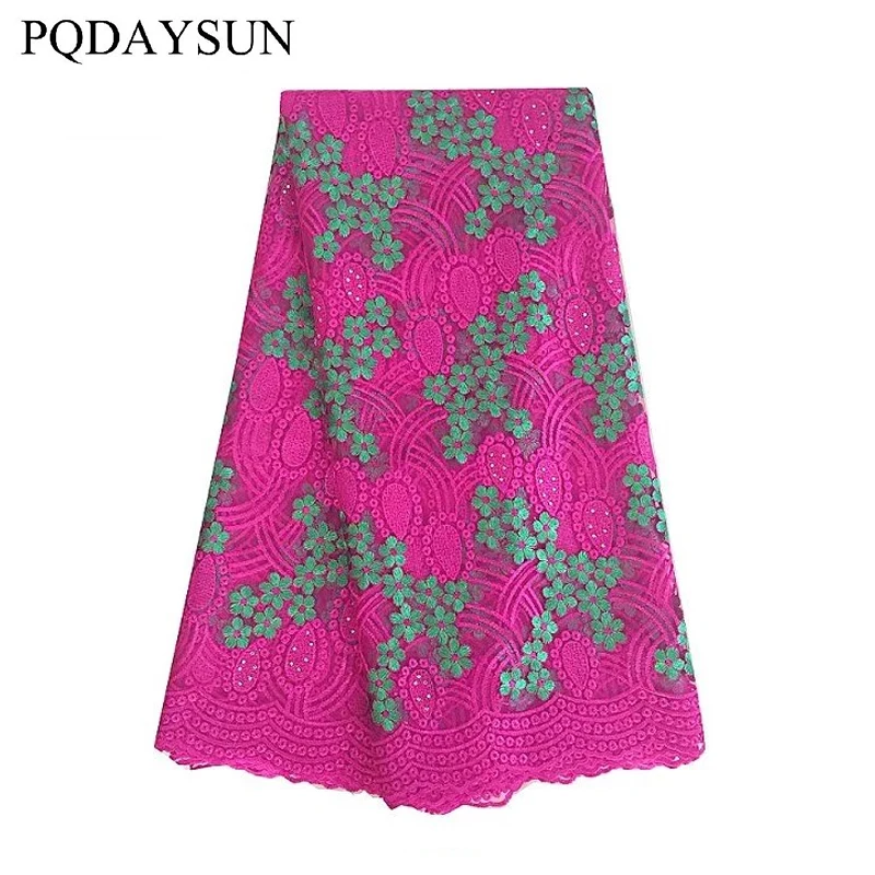 

2016 Hot Sell Fushia African Swiss Voile Lace High Quality Best Cotton African Mesh Lace Fabric For French Lace Fabric Wedding
