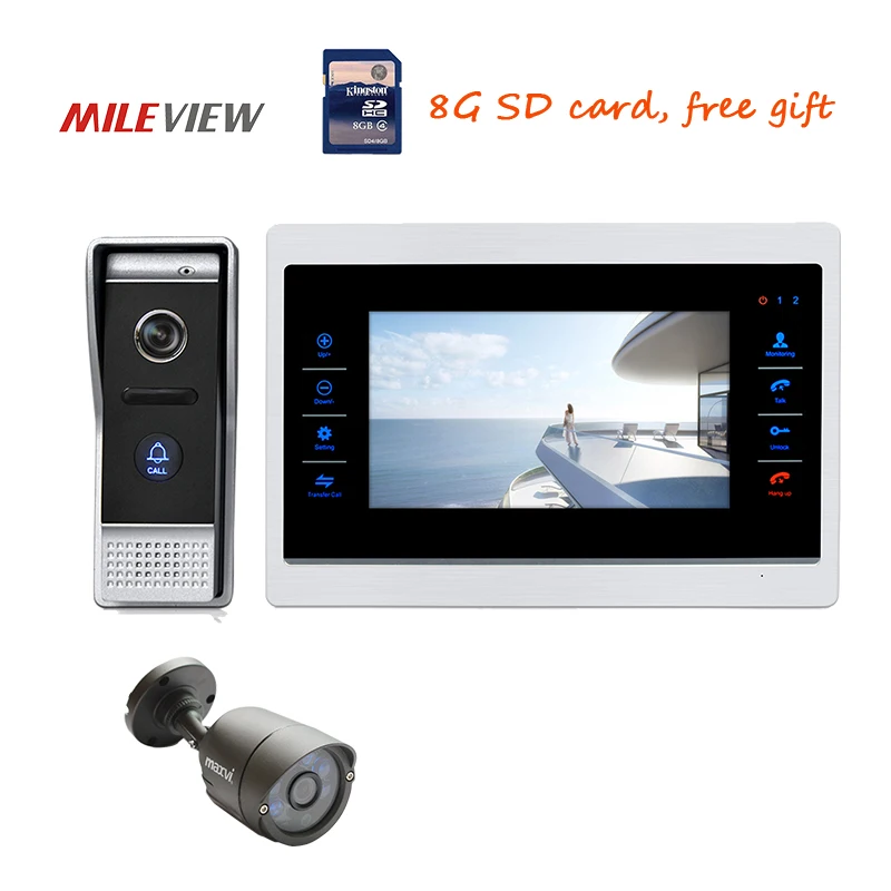 Бесплатная доставка 720P AHD HD 7 &quotцветной экран видеодомофон дверной телефон
