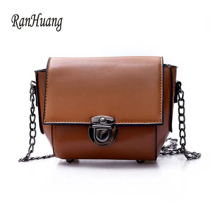 RanHuang Новый 2019 Для женщин небольшие сумки на ремне цепи Курьерские искусственная