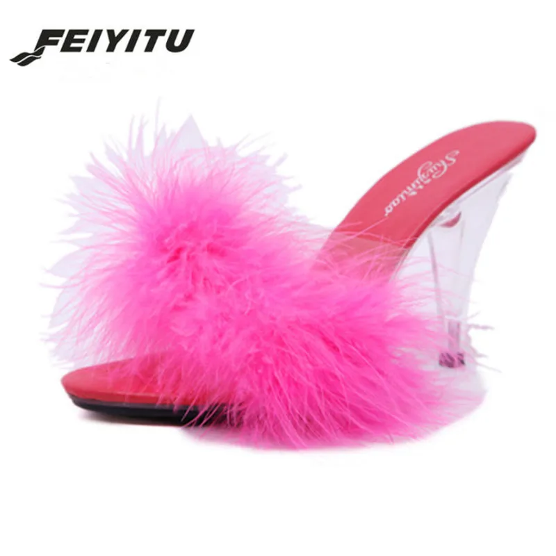 Женские туфли FeiYiTu 2019 женские прозрачные на каблуках 10 см свадебные сандалии