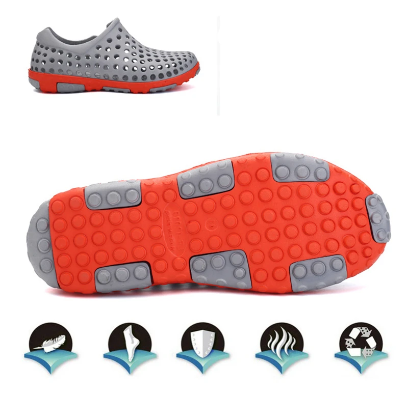 Пляжные сандалии сезон лето водонепроницаемая обувь для мужчин дышащая плавания