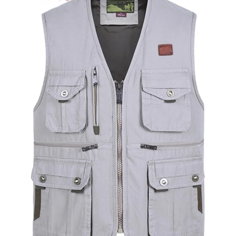 

Latest waistcoat designs for men vests male with many pockets fashion tactical vest men sleeveless jacket KK2438