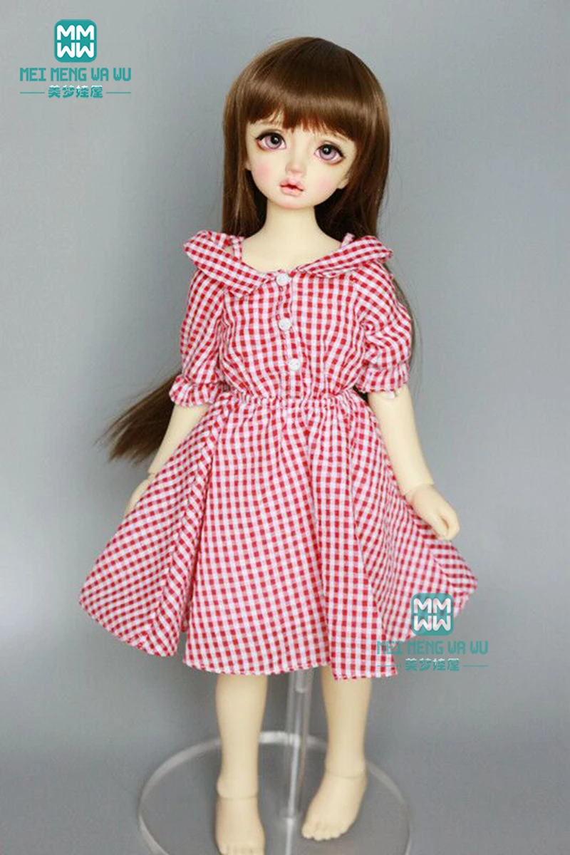 Аксессуары для куклы 43 см 1/4 Одежда BJD модные розовые длинные чулки в клетку