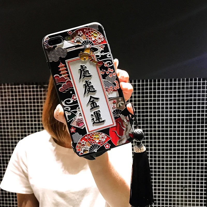 Chinese 3D Emboss Cartoon Patterned Phone Case For iphone X 8 7 Plus Cases Soft Silicone Cover Xiaomi MIX2 for Huawei p20 |