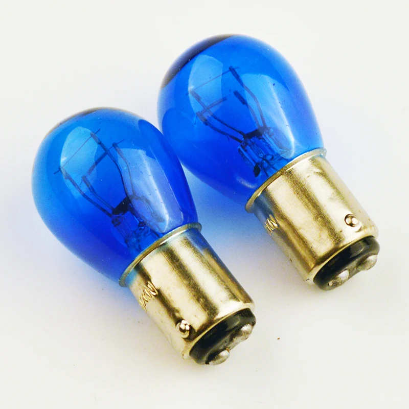 Flytop из 2 предметов голубой цвет P21/5 Вт S25 BAY15d 1157 Стекло смещение 12 В 21/5 автомобилей
