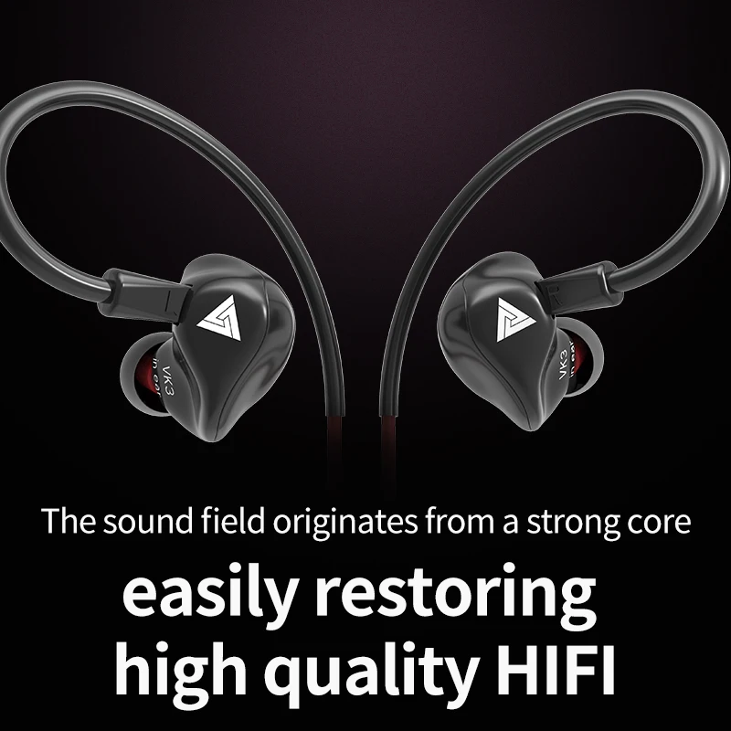 Оригинальный QKZ VK3 In ear проводные наушники для Мобильный телефон 3 5 мм вкладыши
