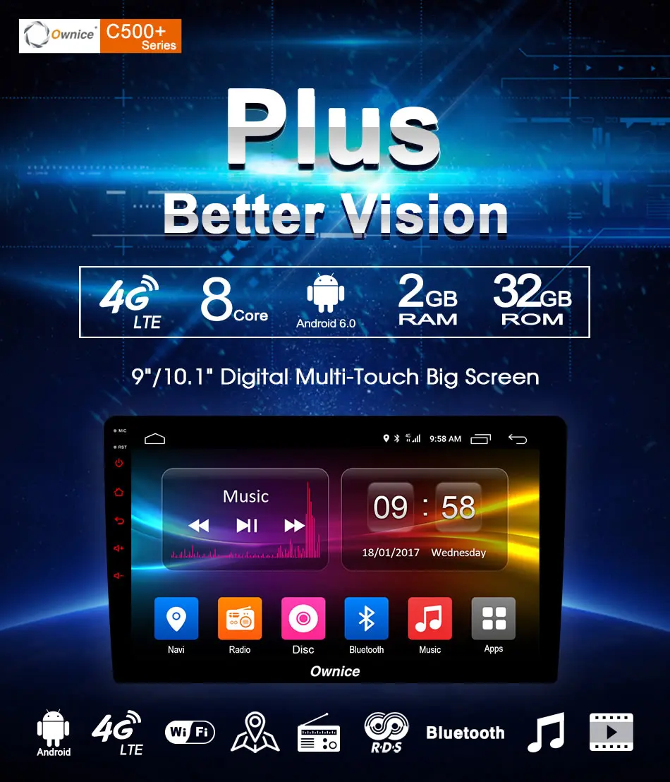 Owice C500 + Android 6 0 Octa 8 core 2G ram 32G rom автомобильный Радио плеер DVD для hyundai Solaris Verna accent 2011