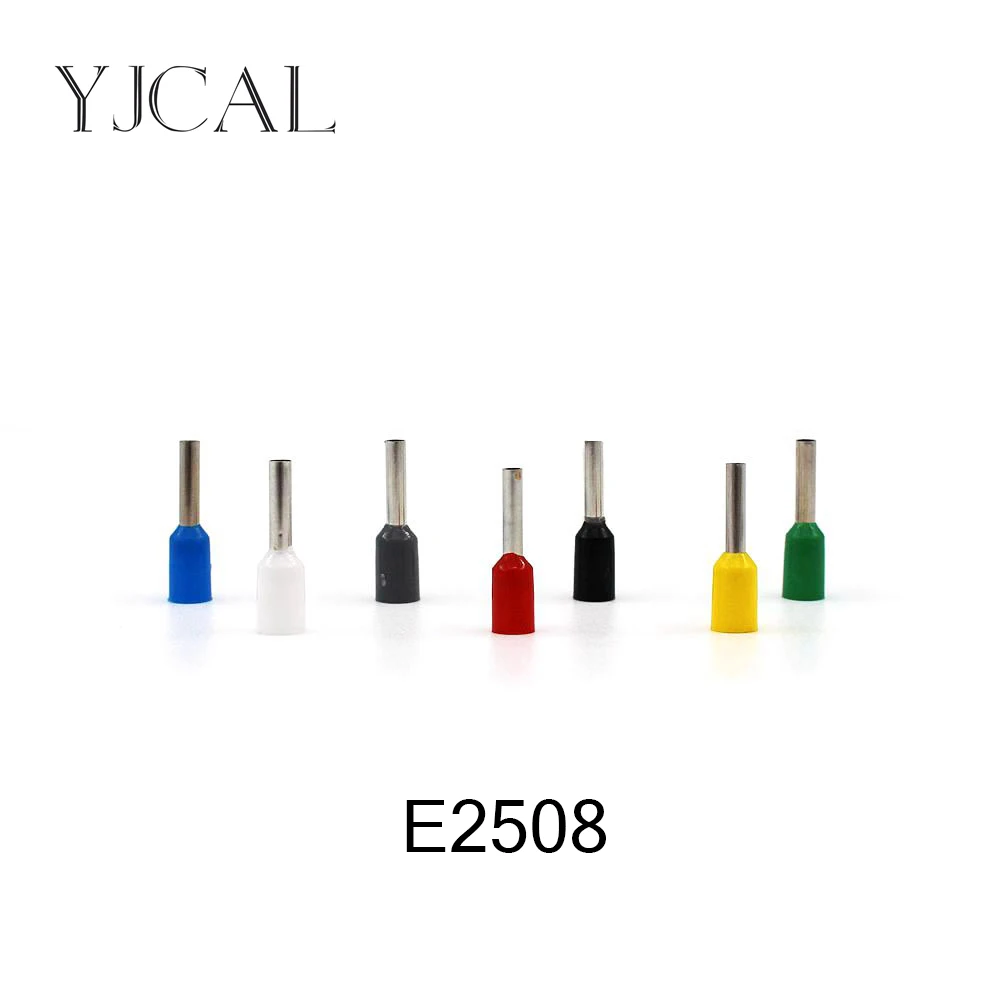 Изолированный концевой терминал E2508 обжимные клеммы для проводов наконечники| |