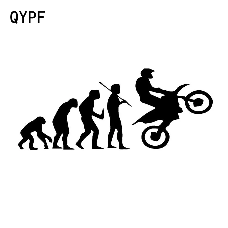 Смешные Виниловые стикеры QYPF 16 9 см * 7 для мотокросса гоночного эволюции Стайлинг